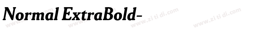 Normal ExtraBold字体转换